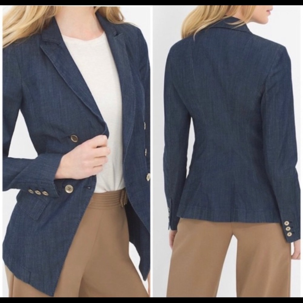 WHBM denim trophy jacket